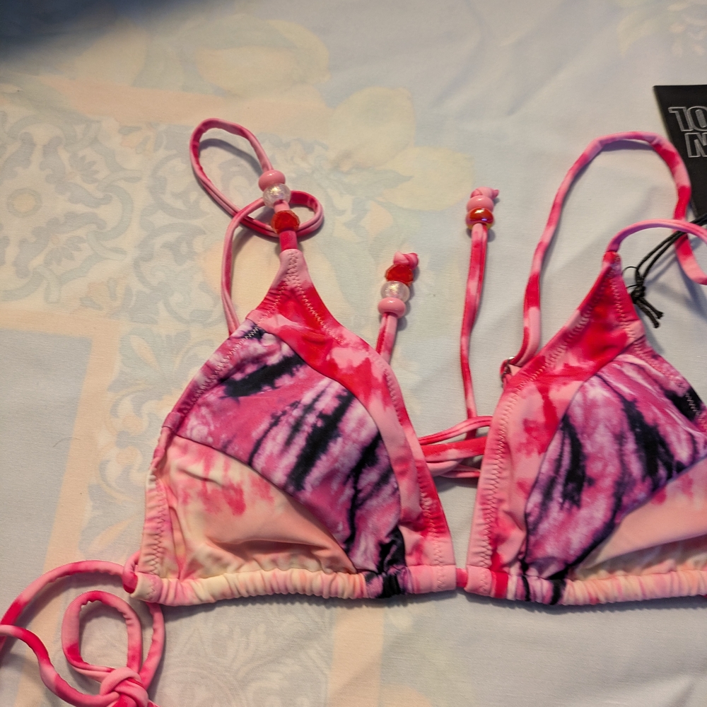 Pink and Purple Bikini Set with Vibrant Design